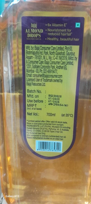 BAJAJ Almond 435 mrp [675ml]